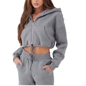 4th & Reckless Cropped Fasset Hoodie